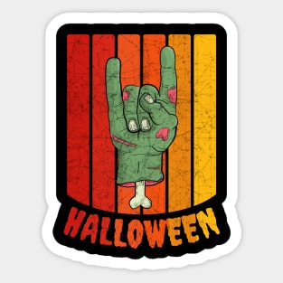 Vintage Retro Distressed Halloween Zombie Hand Scary Costume Sticker